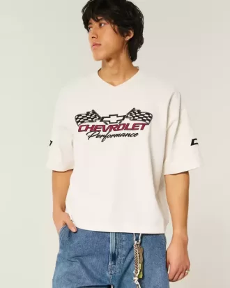 Maglietta grafica Chevrolet Baggy Heavyweight Crop