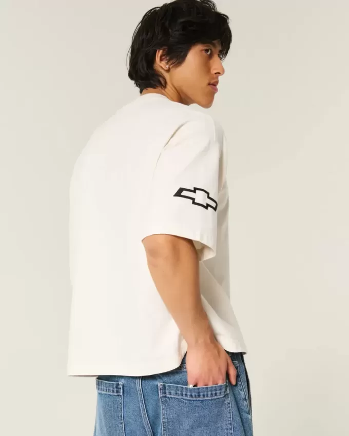 Maglietta grafica Chevrolet Baggy Heavyweight Crop