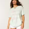 Maglietta grafica con pesce oversize