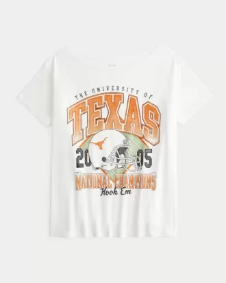 Maglietta grafica con spalle scoperte della University of Texas at Austin Longhorns