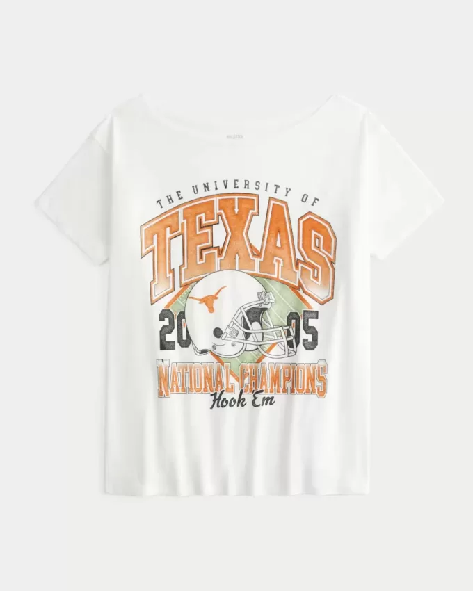 Maglietta grafica con spalle scoperte della University of Texas at Austin Longhorns