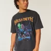 Maglietta grafica del tour dei Megadeth Boxy