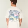Maglietta grafica Key West con motivo squadrato e pesante