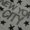 Maglietta grafica New York City con spalle scoperte e stampa intrecciata Maglietta grafica New York City con spalle scoperte e stampa intrecciata