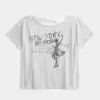 Maglietta grafica New York con fiocco facile da annodare Maglietta grafica New York con fiocco facile da annodare