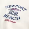 Maglietta grafica Newport Beach con stampa pesante e squadrata