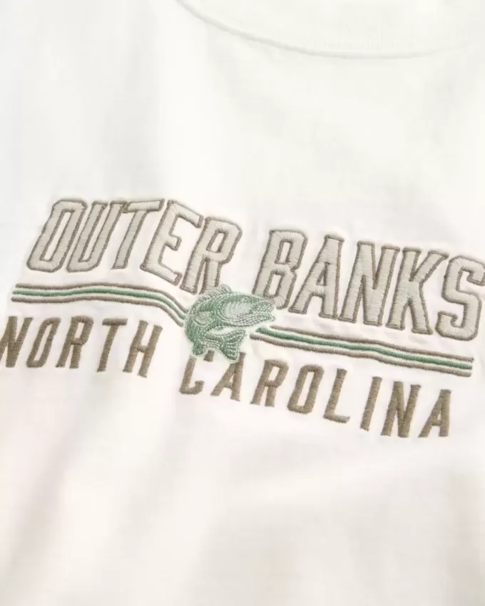 Maglietta grafica Outer Banks pesante e squadrata