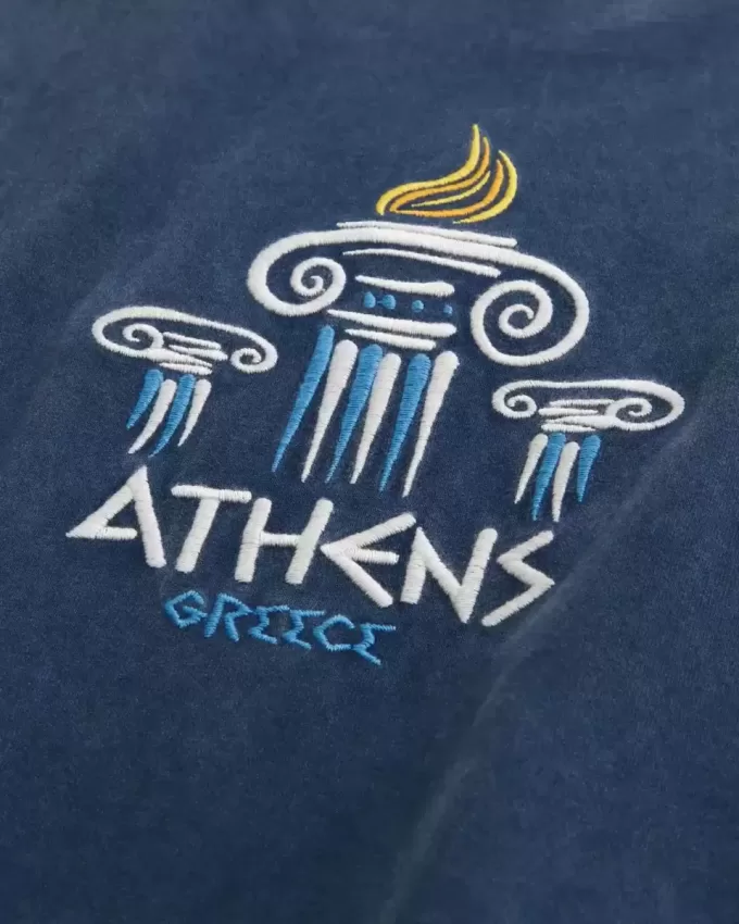 Maglietta grafica pesante squadrata Athens