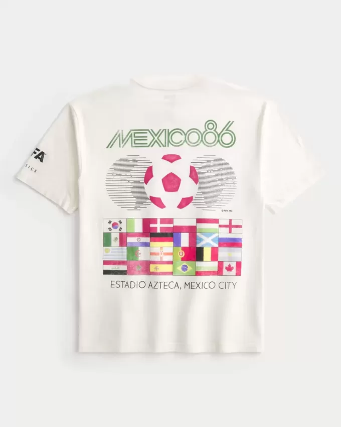 Maglietta grafica squadrata della Coppa del Mondo FIFA Messico 1986