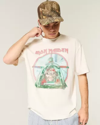 Maglietta grafica squadrata Iron Maiden