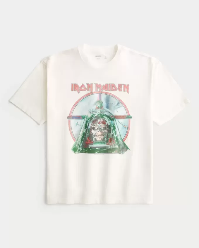 Maglietta grafica squadrata Iron Maiden