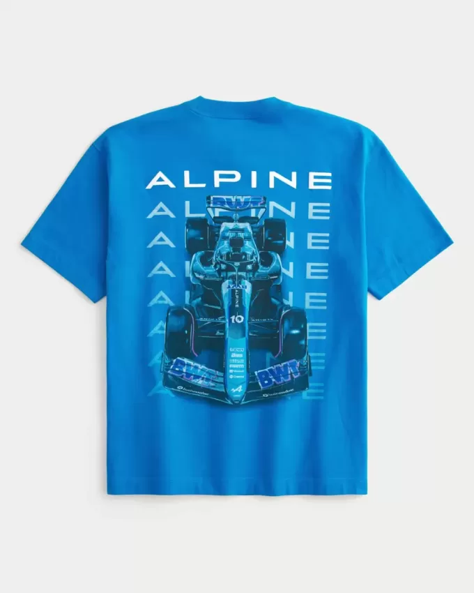 Maglietta grafica squadrata pesante BWT Alpine F1 Team
