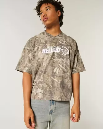 Maglietta mimetica Dodge Graphic Baggy Heavyweight Crop