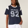 Maglietta oversize con grafica Miami