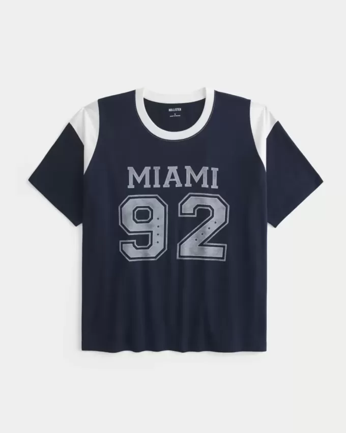 Maglietta oversize con grafica Miami