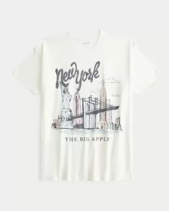 Maglietta oversize con grafica New York