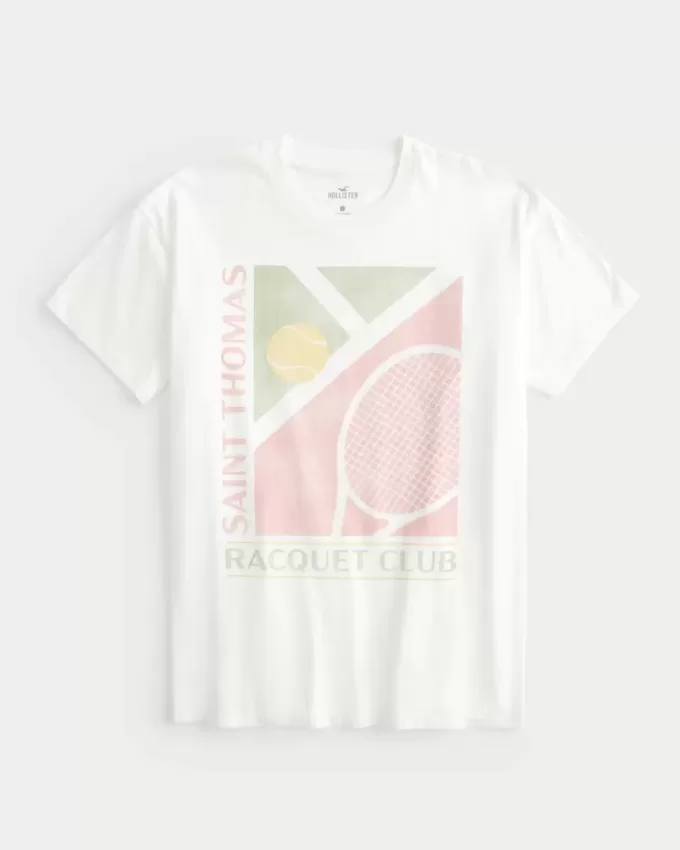 Maglietta oversize con grafica Saint Thomas Racquet Club Maglietta oversize con grafica Saint Thomas Racquet Club