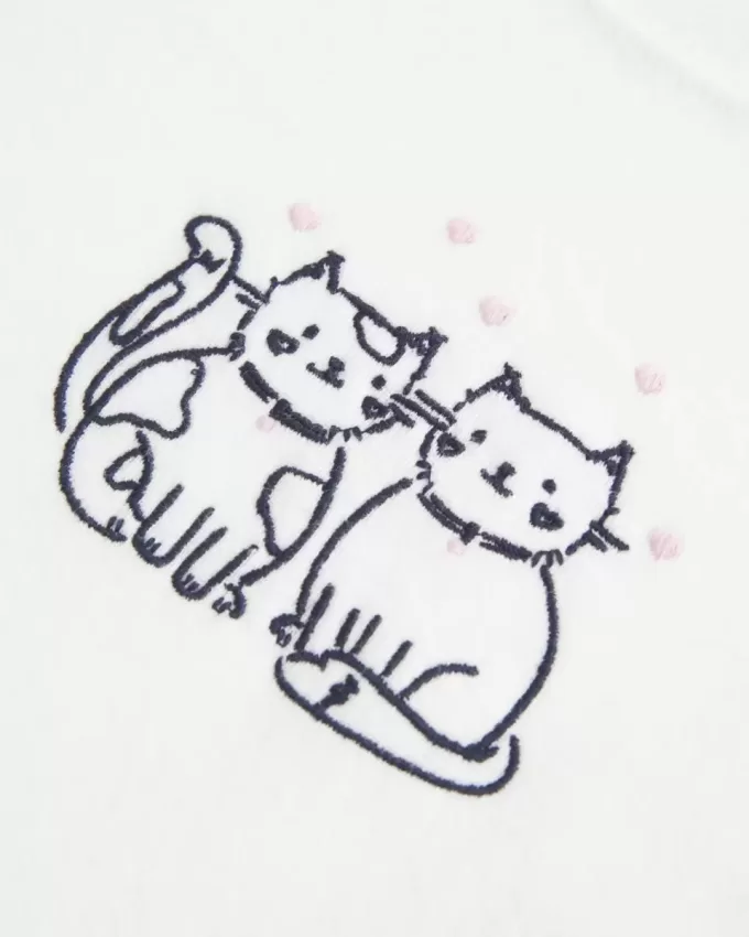 Maglietta per neonati con grafica a forma di gatto