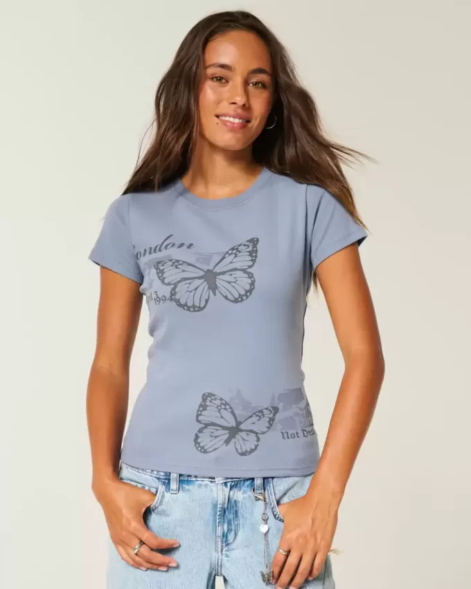 Maglietta per neonati con grafica London Butterfly