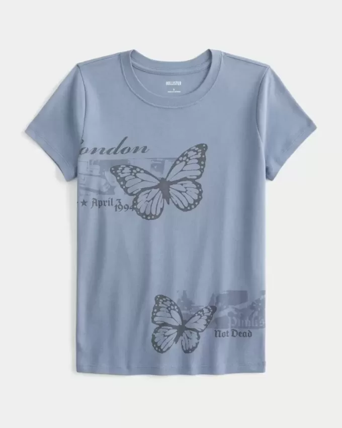 Maglietta per neonati con grafica London Butterfly