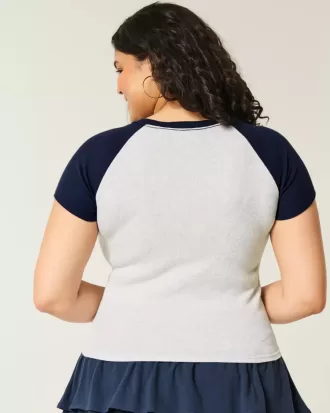 Maglietta per neonati con scollo a scollo semplice, dolce e sportiva