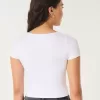 Maglietta per neonati con scollo quadrato in tessuto senza cuciture Maglietta per neonati con scollo quadrato in tessuto senza cuciture