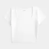 Maglietta per neonati con scollo quadrato in tessuto senza cuciture Maglietta per neonati con scollo quadrato in tessuto senza cuciture