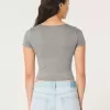 Maglietta per neonati in tessuto elasticizzato morbido senza cuciture con scollo quadrato Maglietta per neonati in tessuto elasticizzato morbido senza cuciture con scollo quadrato