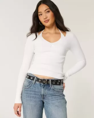 Maglione a maniche lunghe con laccetti