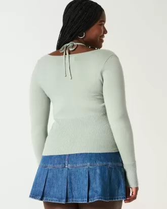 Maglione a maniche lunghe con laccetti