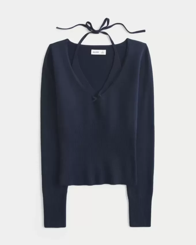 Maglione a maniche lunghe con laccetti Maglione a maniche lunghe con laccetti