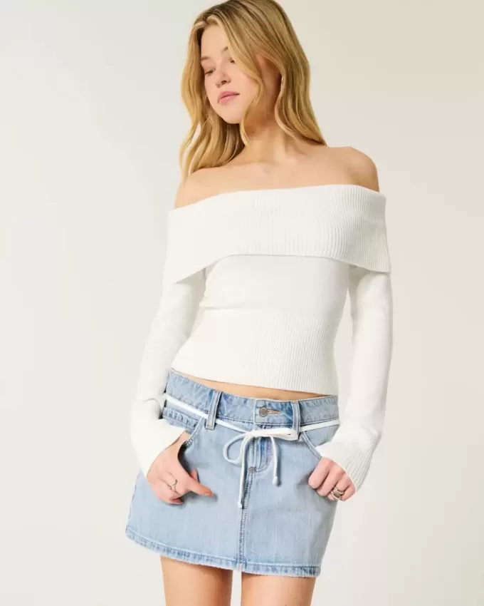 Maglione a spalle scoperte