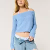 Maglione a spalle scoperte in stile uncinetto Maglione a spalle scoperte in stile uncinetto
