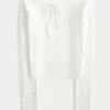 Maglione a trecce con spalle scoperte