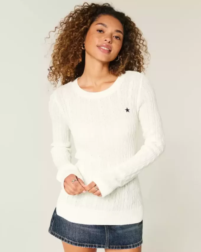 Maglione a trecce con stella Maglione a trecce con stella