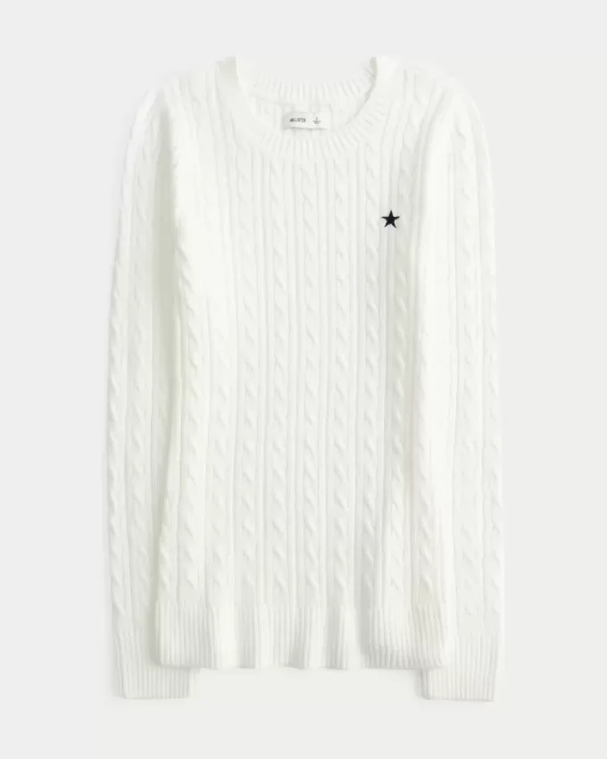 Maglione a trecce con stella Maglione a trecce con stella