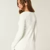 Maglione babydoll a maniche lunghe e scollo quadrato Maglione babydoll a maniche lunghe e scollo quadrato
