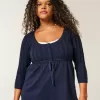 Maglione babydoll a trecce Maglione babydoll a trecce