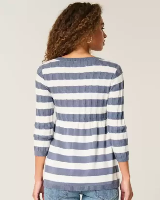 Maglione babydoll a trecce