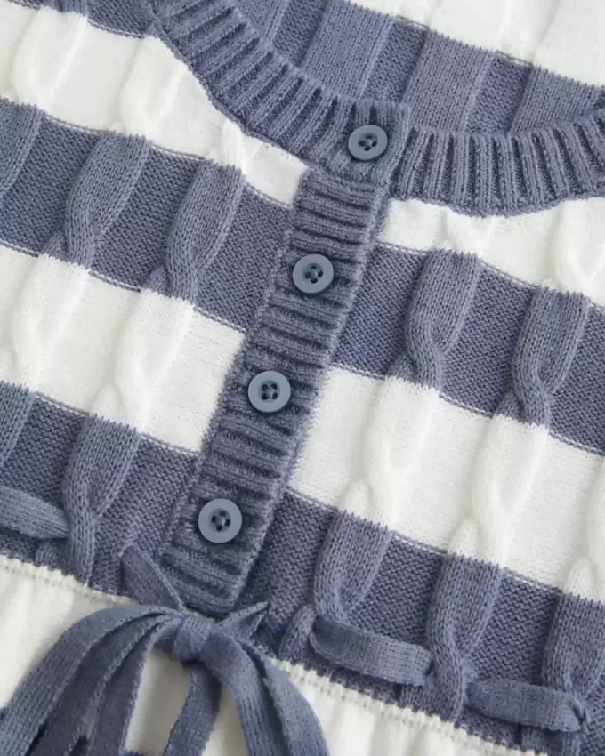 Maglione babydoll a trecce Maglione babydoll a trecce
