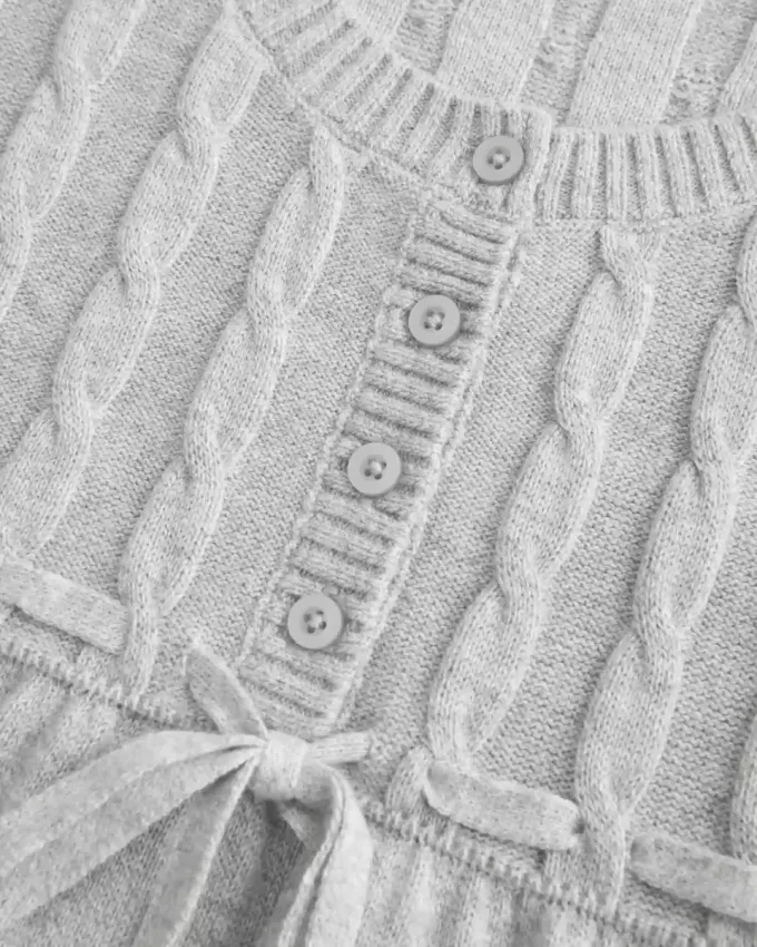 Maglione babydoll a trecce