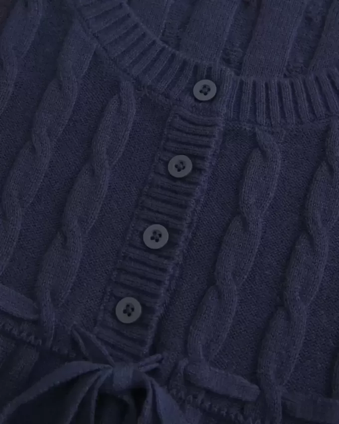 Maglione babydoll a trecce Maglione babydoll a trecce