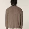 Maglione con cerniera e grafica numerica rilassata