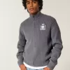 Maglione con cerniera grafica rilassata