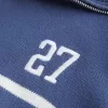 Maglione con mezza zip e grafica con numeri oversize