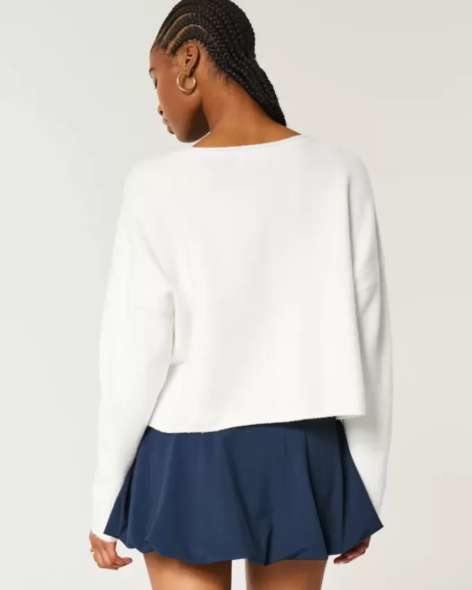 Maglione con scollo a V e grafica Hollister Comfy Cloud