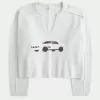 Maglione con scollo a V e grafica Hollister Comfy Cloud Maglione con scollo a V e grafica Hollister Comfy Cloud
