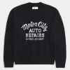 Maglione girocollo con grafica Boxy Motor City Auto Repairs