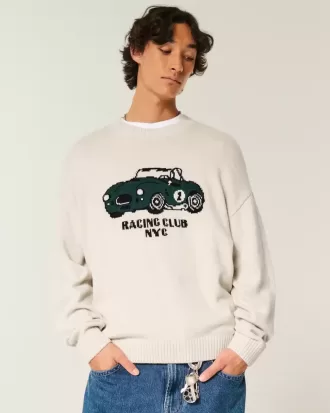 Maglione girocollo con grafica Boxy Racing