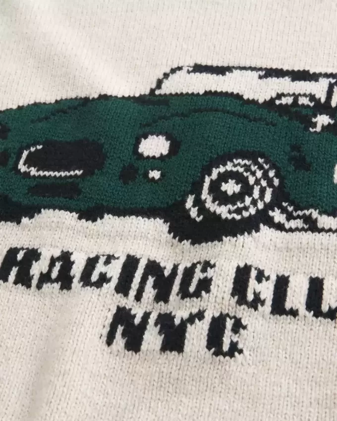Maglione girocollo con grafica Boxy Racing